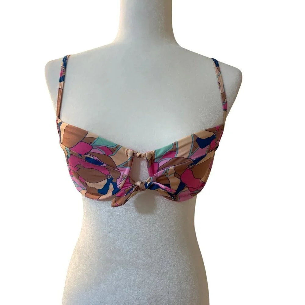 L*Space Eco Chic Econyl Rose underwire Bikini Top large